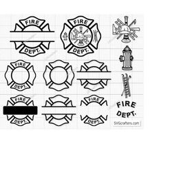 Fire Dept svg,  Firefighter svg,  Maltese Cross svg, fireman svg, fire department svg, fire fighter svg -Printable, Cric