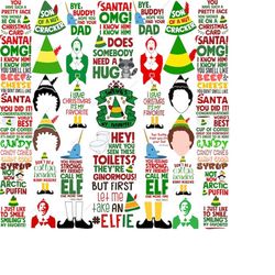 Buddy the Elf SVG Bundle, Christmas SVG Bundle, Vector Files, SVG for Cricut, Design Digital - Download