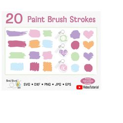 Paint Brush Strokes SVG, Paint Brush Svg, Background Svg, Keychain Svg, Cricut Cut File