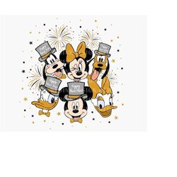 Happy New Year SVG, Firework Mouse Svg, Mouse And Friends Svg, New Year Holiday Svg, Magic Kingdom Svg, New Year 2024 Su