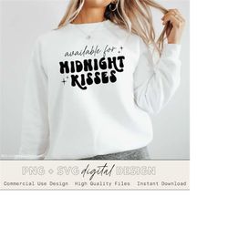 Available for Midnight Kisses | PNG  SVG Digital Designs | Instant Download | DTF | New Years Eve | 2024 | Commercial Us