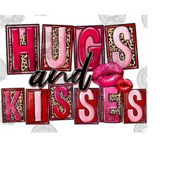 Hugs and kisses png sublimation design download, love Valentine png, Valentine&39s Day png, Valentines lips png, sublima