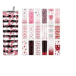 Valentine Tumbler png Bundle, Valentine Tumbler Sublimation Designs, Valentines Day Tumbler Wrap png, Sublimation Design