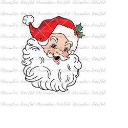 Red Santa Claus Svg Png, Vintage Red Santa Claus Svg, Retro Red Santa Claus Svg, Red Santa Png, Christmas Svg Png, Chris