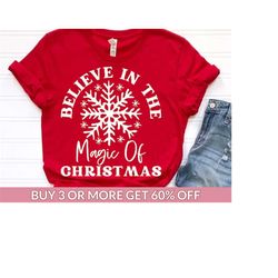 Believe In The Magic Svg, Christmas Png, Festive Quote Svg Vintage, Retro Holiday Spirit Svg Xmas Believe Clipart Cut Cr