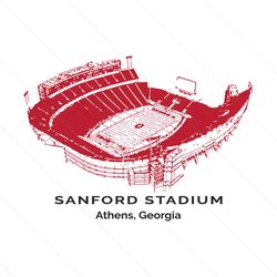 Sanford Stadium Georgia Bulldogs Football Team Svg