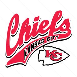 Vintage Kansas City Chiefs Logo Football Svg