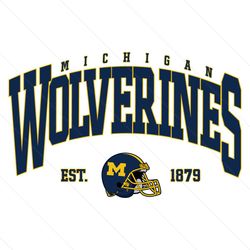 Vintage Michigan Wolverines 1879 Football Svg