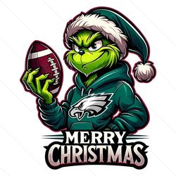 Grinch Merry Christmas Philadelphia Eagles Png