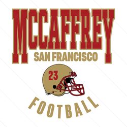 Christian McCaffrey San Francisco Football SVG
