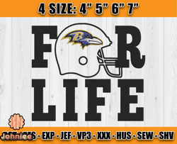 Ravens Embroidery, NFL Ravens Embroidery, NFL Machine Embroidery Digital, 4 sizes Machine Emb Files - 08&vangg