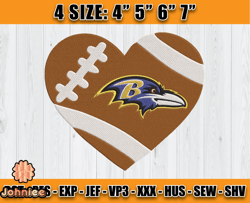 Ravens Embroidery, NFL Ravens Embroidery, NFL Machine Embroidery Digital, 4 sizes Machine Emb Files -12&vangg