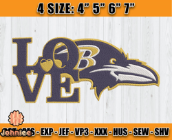 Ravens Embroidery, NFL Ravens Embroidery, NFL Machine Embroidery Digital, 4 sizes Machine Emb Files -20&vangg