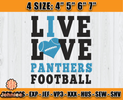 Panthers Embroidery, NFL Panthers Embroidery, NFL Machine Embroidery Digital, 4 sizes Machine Emb Files -22-Joh