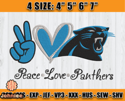 Panthers Embroidery, NFL Panthers Embroidery, NFL Machine Embroidery Digital, 4 sizes Machine Emb Files -24-Joh