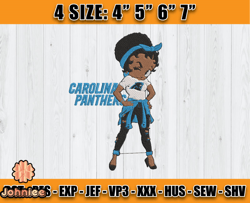 Panthers Embroidery, Betty Boop Embroidery, NFL Machine Embroidery Digital, 4 sizes Machine Emb Files -25-Joh