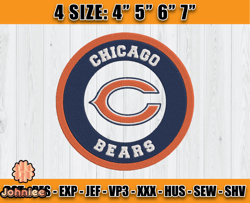 Bears Embroidery, Snoopy Embroidery, NFL Machine Embroidery Digital, 4 sizes Machine Emb Files -13 Johniee