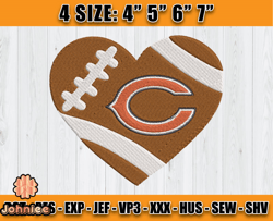 Bears Embroidery, NFL Girls Embroidery, NFL Machine Embroidery Digital, 4 sizes Machine Emb Files -14 Johniee