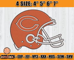 Bears Embroidery, NFL Bears Embroidery, NFL Machine Embroidery Digital, 4 sizes Machine Emb Files - 16 Johniee