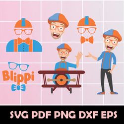 Blippi SVG, Digital Download Bundle  Cricut, Blippi Vector, Blippi Clipart, Blippi Svg, Blippi Png, Blippi Dxf, Blippi