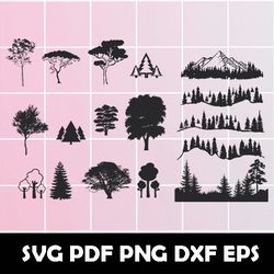 Forest Svg, Forest Png, Forest Eps, Forest Dxf, Forest CLipart, Forest Digital Clipart, Forest Pdf, Forest