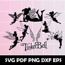 Tinkerbell Svg, Tinkerbell Svg File,  Tinkerbell Clipart, Tinkerbell Png, Tinkerbell EPs, Tinkerbell Dxf, Tinkerbell pdf