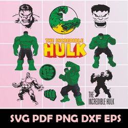 Hulk Vectors, Hulk Svg, Hulk Clipart, Hulk Png, Hulk Eps, Hulk Dxf, Hulk hero, Superhero Hulk Clipart, Hulk Cutfile