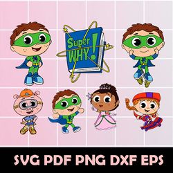 Super Why SVG, Super Why CLipart, Super Why Eps, Super Why Dxf, Super Why Vector, Super Why Png, Super Why Cutfile