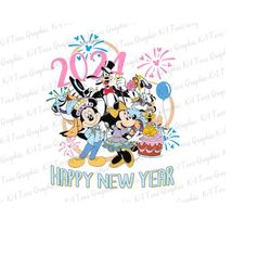 Happy New Year 2024 Png, Mouse And Friends New Year Png, New Year Balloon Png, New Year Party Png, New Year Holiday Png,