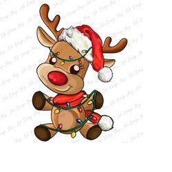 Baby Christmas Reindeer png sublimation design download, Merry Christmas png, Happy New Year png, Reindeer png, sublimat