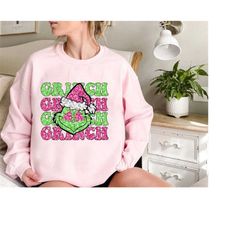 Faux Sequin Grinchmas Pink Png, Glitter Pink Grinc Sublimation, Pink Grinc Png, Merry Grinchmas, Grinchmas Vibes, Funny