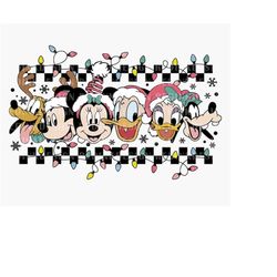 Christmas Mouse And Friends PNG, Character Face Xmas Png, Pink Christmas Png, Christmas Friends Png, Xmas Holiday, Retro