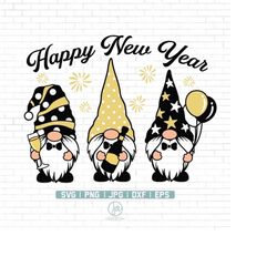 New Year Gnomes SVG | New Year Svg | Happy New Year Svg | Gnomes Svg | Gnome Files for cricut | Gnome Svg files for Silh
