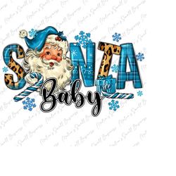 Santa baby blue Christmas png sublimation design download, Christmas png, Merry Christmas png, Happy New Year png,sublim