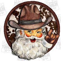 Cowboy Santa png sublimation design download, Merry Christmas png, Happy New Year png, western Santa png, sublimate desi
