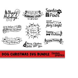 Funny Dog Quotes Christmas SVG Bundle, Christmas Pet saying SVG, Christmas Dog quotes, Animal Greetings Card quotes, Pet
