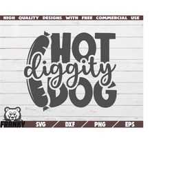 Hot diggiti dog SVG - Cut file - DXF file - Funny barbecue quote SVG - Funny apron design svg - Grill shirt svg - Barbec