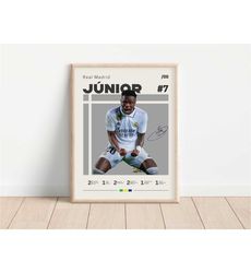 vinicius junior poster, real madrid, football print, football