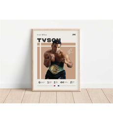 mike tyson poster, boxing poster, sports poster, boxing