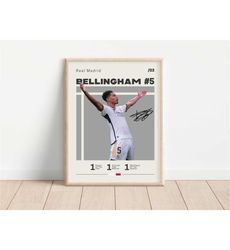 jude bellingham poster, real madrid, football print, football