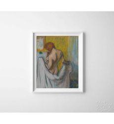 Woman With A Towel Edgar Degas Retro Poster,