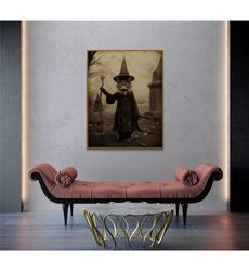 witch cat vintage photo - dark academia -