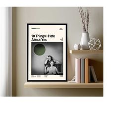 10 things i hate about you poster, 10 things i hate about you, retro poster, print wall art, custom poster, aesthetic ro