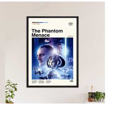 The Phantom Menace Poster, Modern Art, Mid Century Art, Vintage Retro Art Print, Custom Poster, Wall Art Print, Home Dec