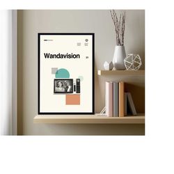 Wandavision Retro, Wandavision Poster, Wandavision Vintage, Minimalist Movie Poster, Vintage Retro Art Print, Custom Pos