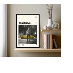 taxi driver poster, taxi driver vintage, taxi driver gifts, abstract poster, retro poster, minimalist art, vintage poste