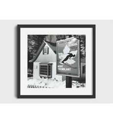 vintage mont tremblant ski photo print - digital