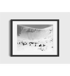 vintage tuckerman ravine ski photo print - digital