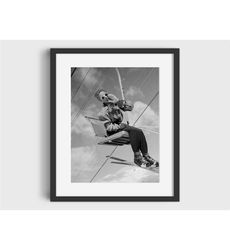 vintage ski lift photo print - digital download,
