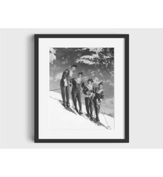 1958 vintage ski photo print - digital download,